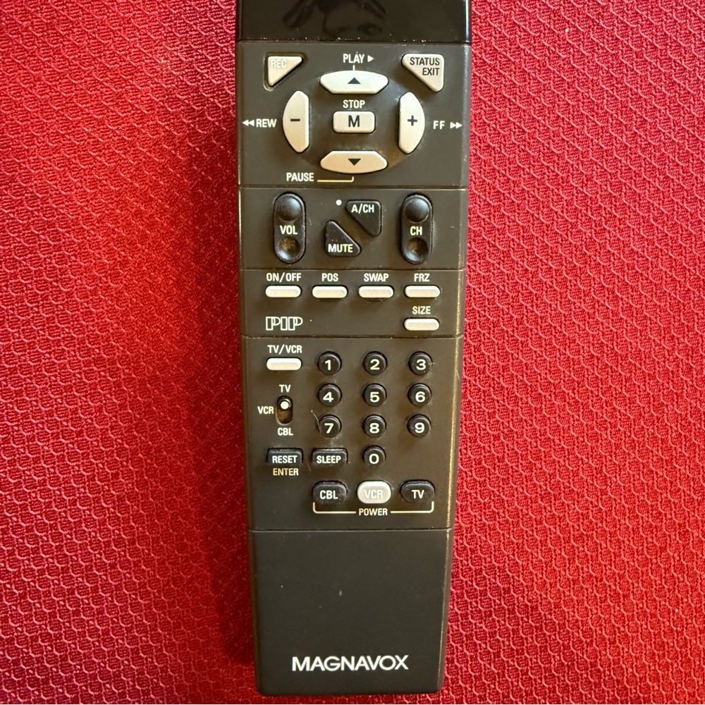 Magnavox Remote Control UR14 for TV, VCR, and cable.